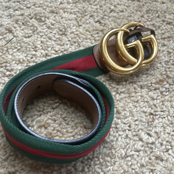 Gucci | Accessories | Authentic Gucci Belt Redgreen Double G | Poshmark